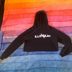 Illenium Cropped Black Hoodie